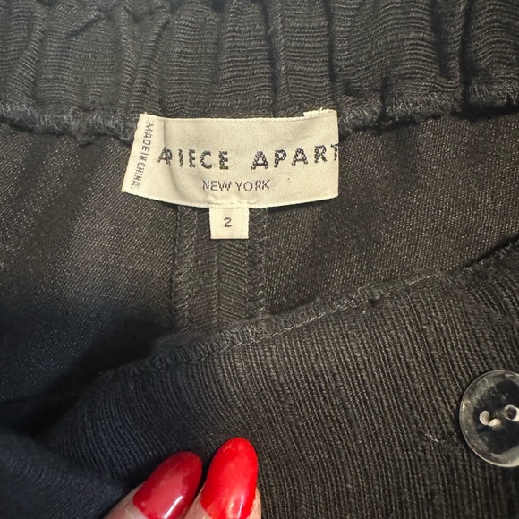 Apiece Apart Women's Bari Crop Trouser Pants 4020BDT Black Size 2 - Picture 4 of 14